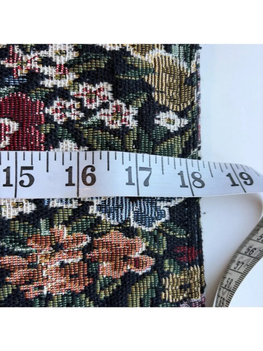 Set of 6 Vintage Tapestry Placemats Multicolor Floral 18 X 12 Octagon Grannycore